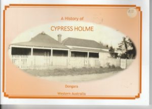 History of Cypress Holme, Dongara Western Australia