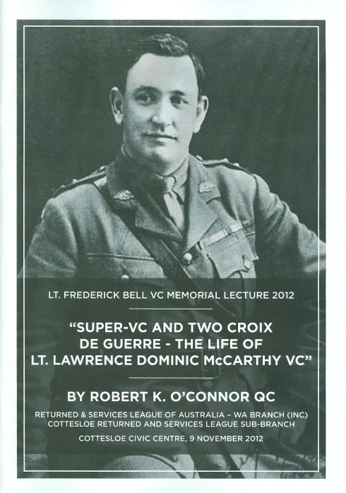 Super VC & two Croix de Guerre - The Life of Lt McCarthy