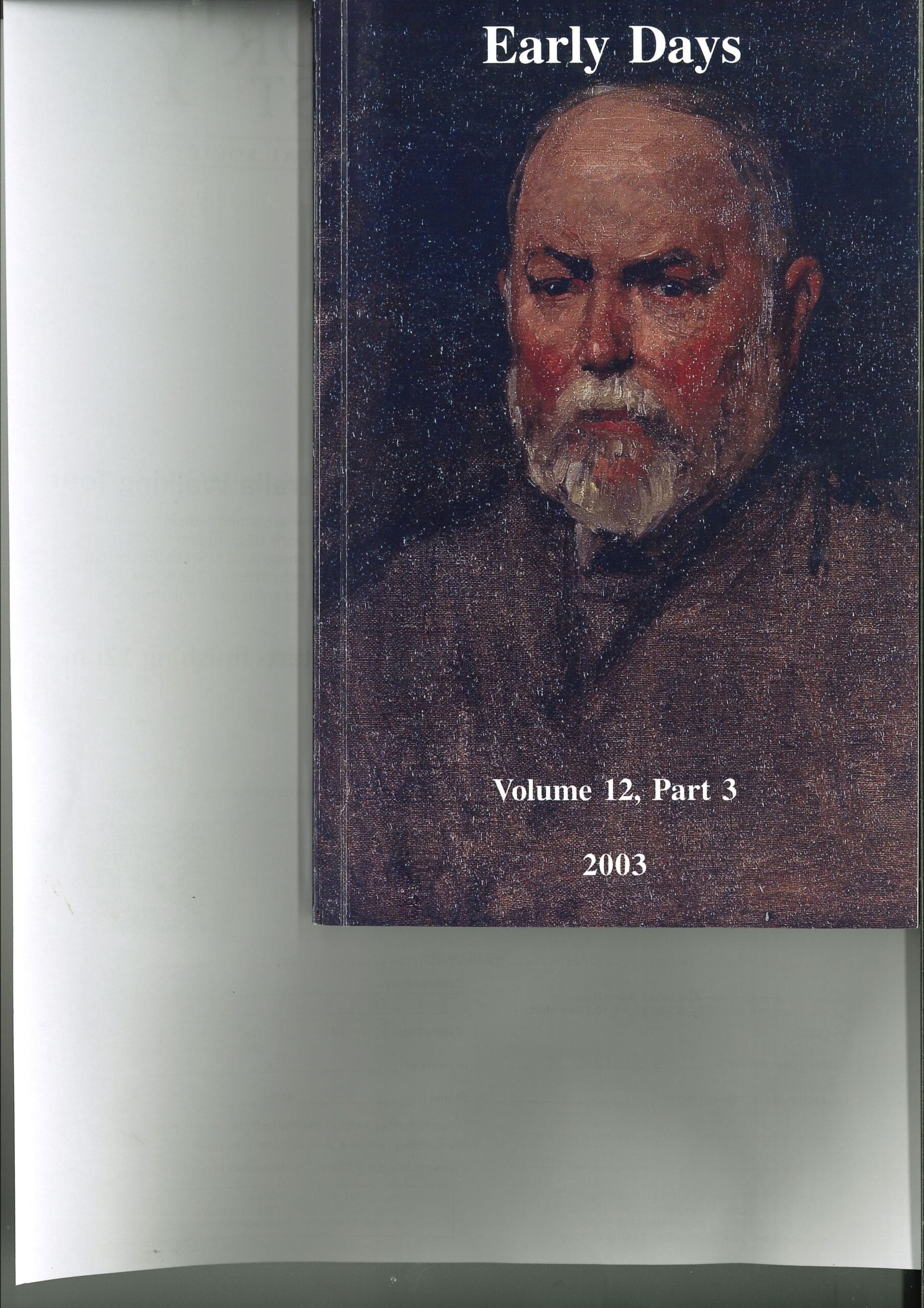 Early Days Vol 12 Pt 3 2003